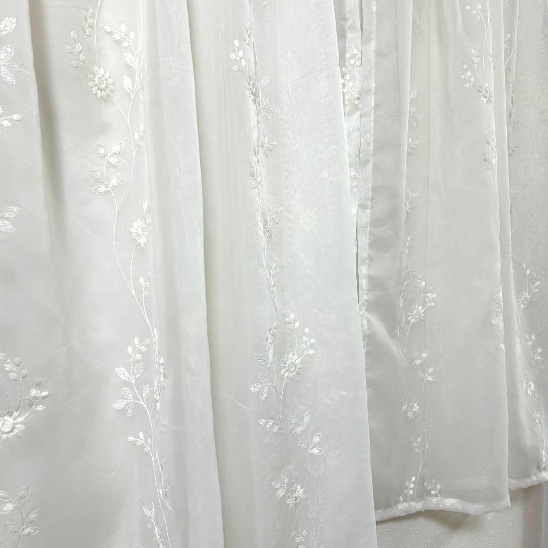 【mikan】レースカフェカーテン　刺繍　6枚　オーダー品　豪華　上品