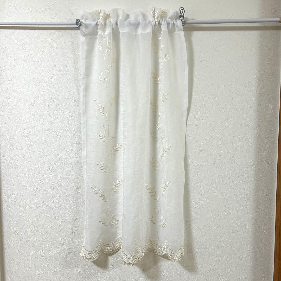 【mikan】レースカフェカーテン　刺繍　6枚　オーダー品　豪華　上品