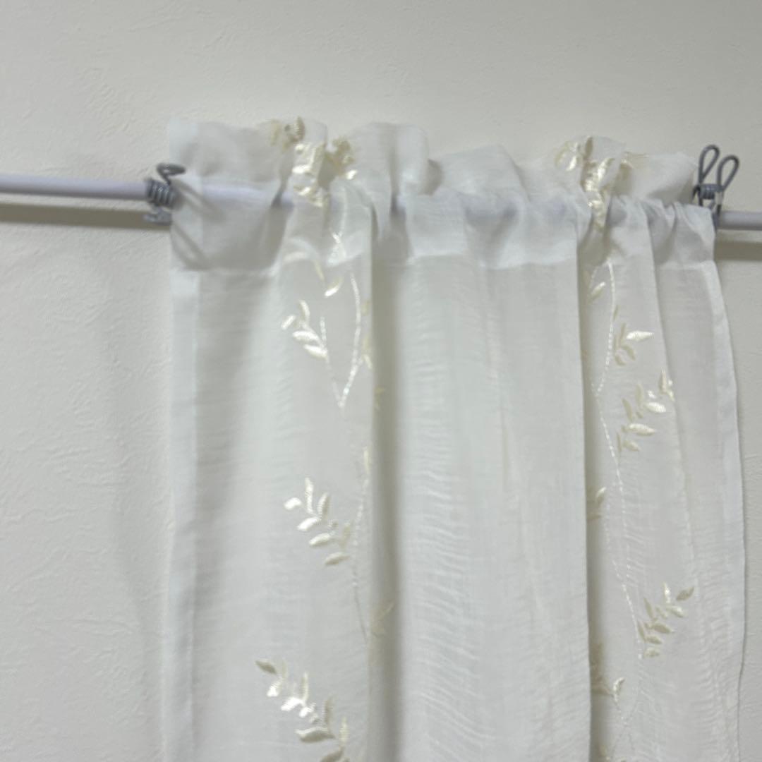 【mikan】レースカフェカーテン　刺繍　6枚　オーダー品　豪華　上品