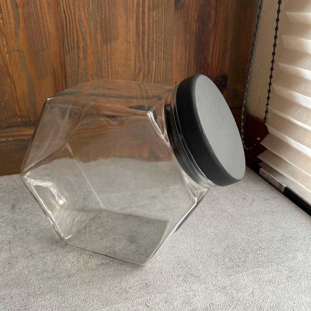 ガラス 六角瓶 小 保存容器 保存瓶 食品の収納にも