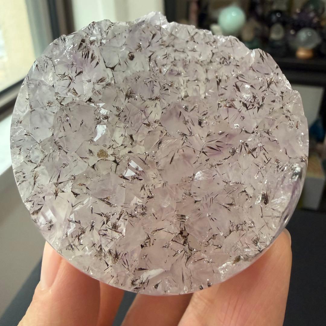 【レモン】タイチンルチルクォーツ共生アメジストの笑い口NO.030118