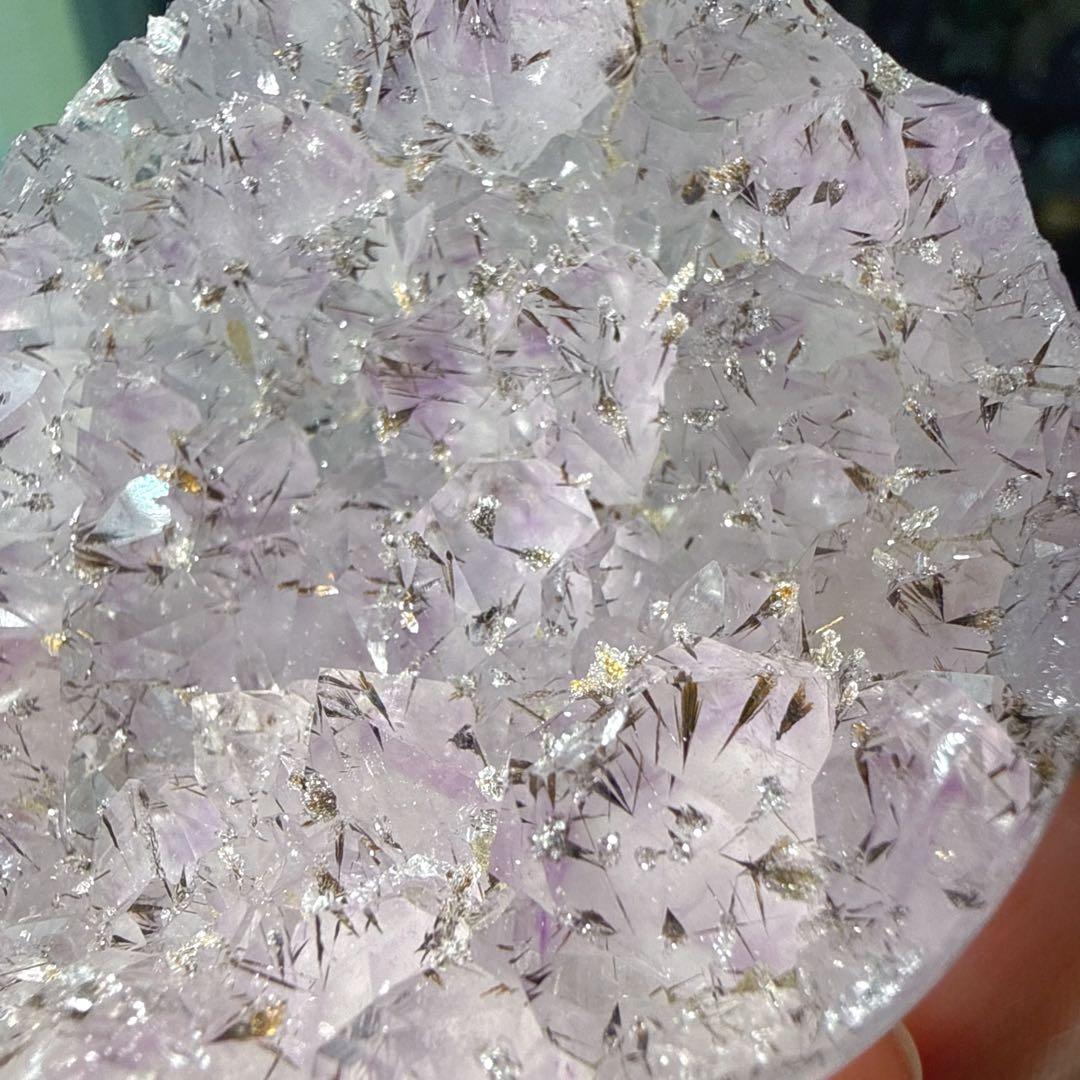 【レモン】タイチンルチルクォーツ共生アメジストの笑い口NO.030118