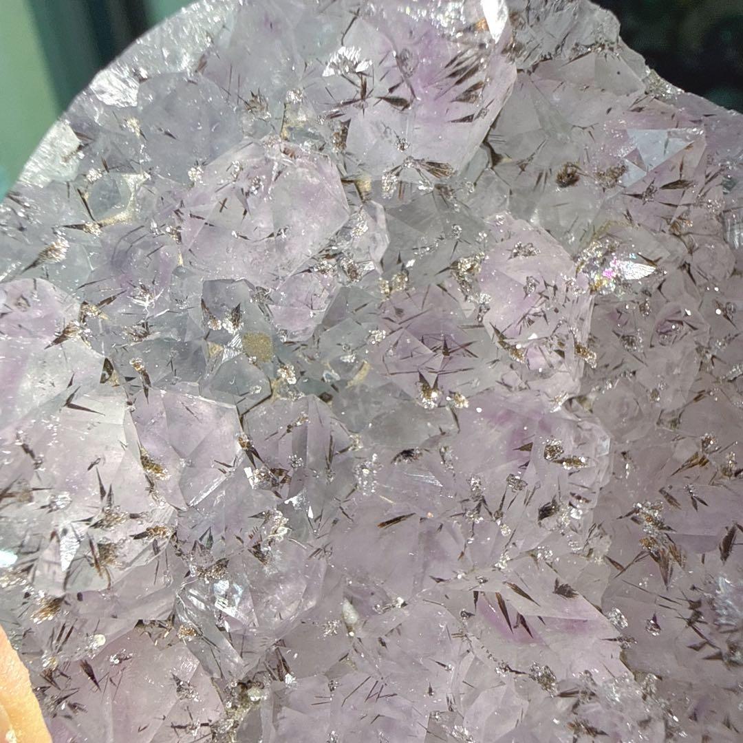 【レモン】タイチンルチルクォーツ共生アメジストの笑い口NO.030118