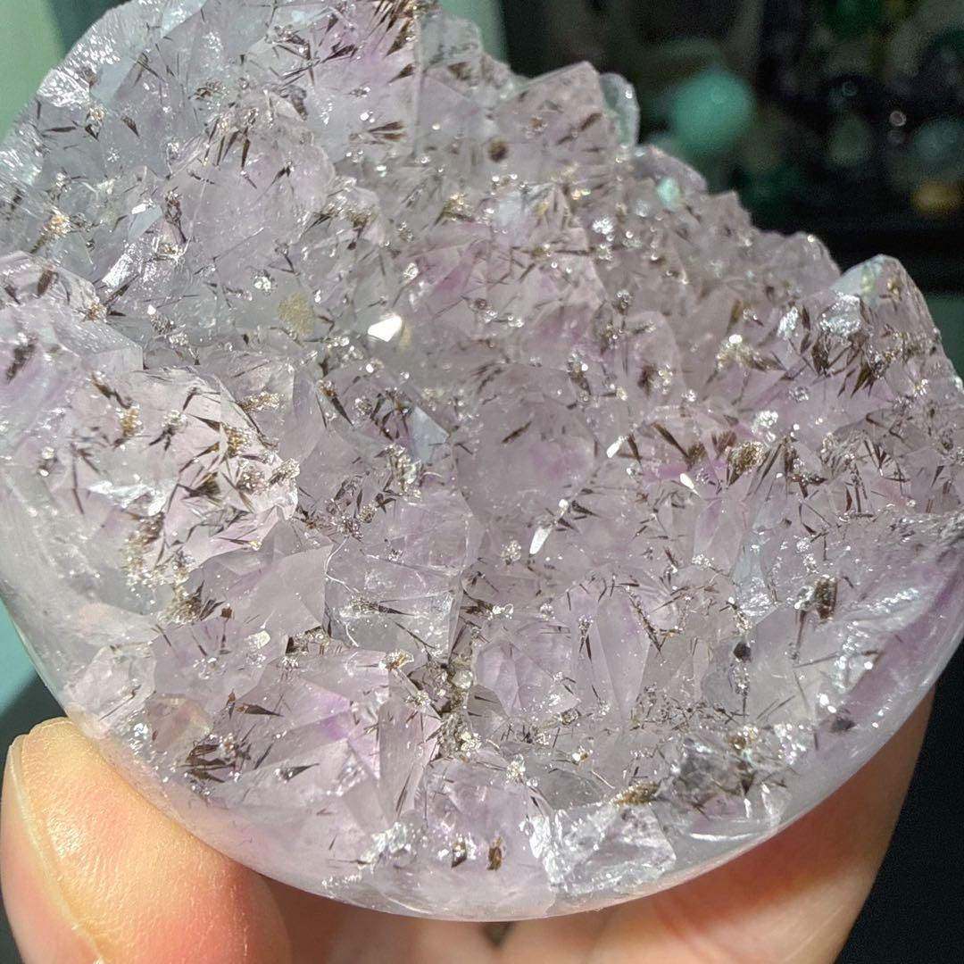 【レモン】タイチンルチルクォーツ共生アメジストの笑い口NO.030118