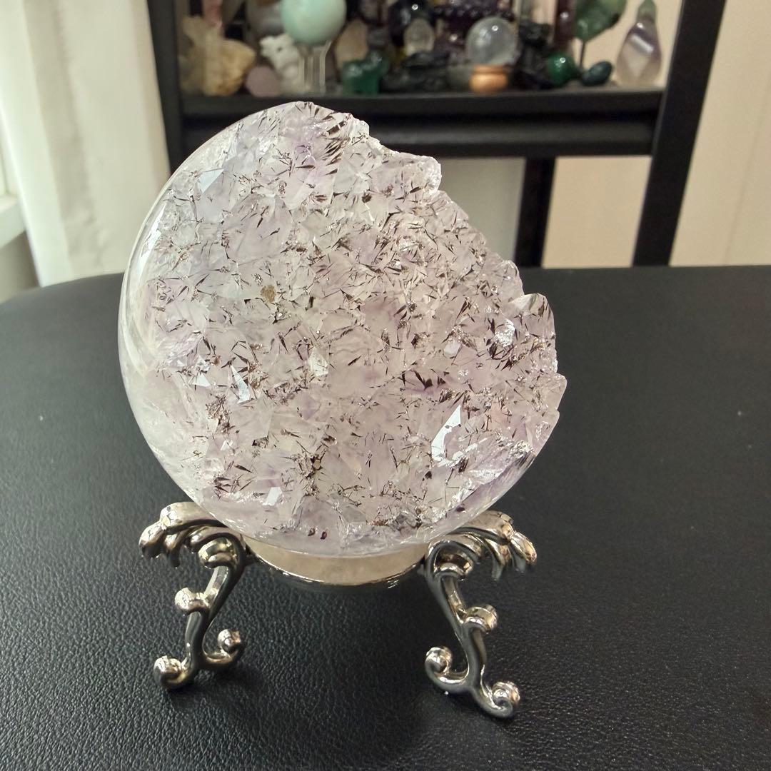 【レモン】タイチンルチルクォーツ共生アメジストの笑い口NO.030118