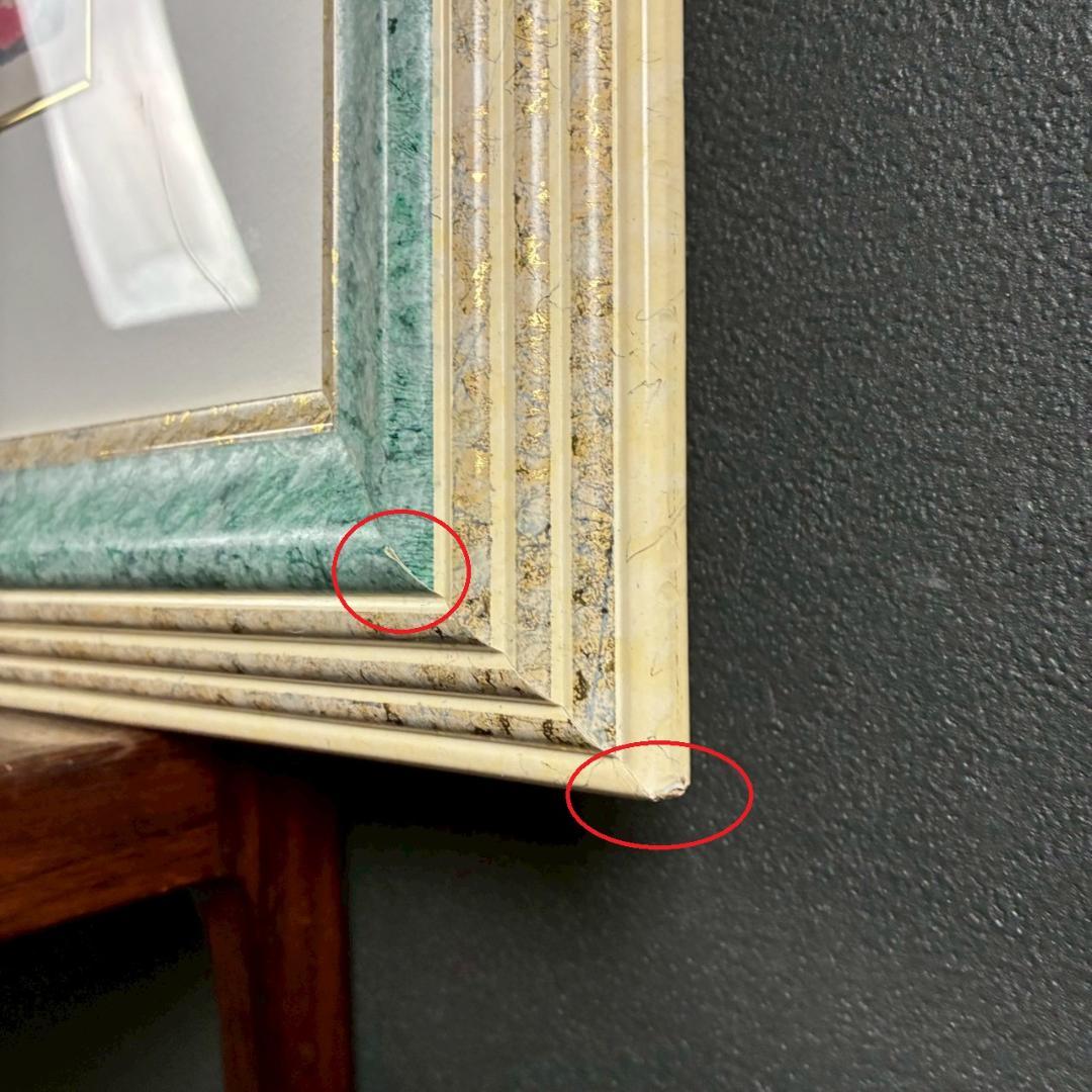 美品 ジャン＝ピエール・カシニョール「夏の散歩」リトグラフ お洒落な額装