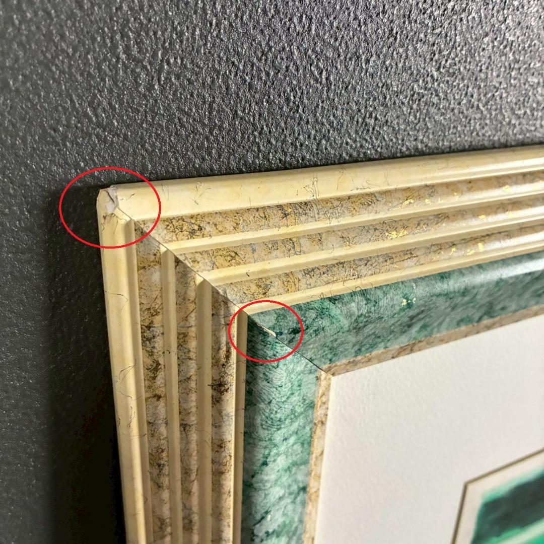 美品 ジャン＝ピエール・カシニョール「夏の散歩」リトグラフ お洒落な額装