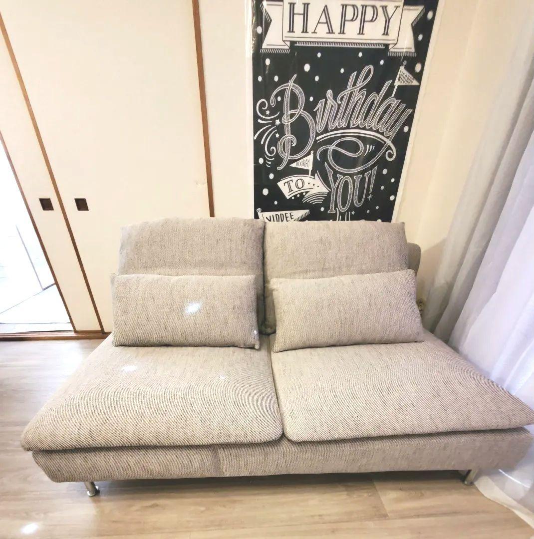 【3月末までOK】ソーデルハムン3人掛ソファコンパクトVIARPベージュブラウン