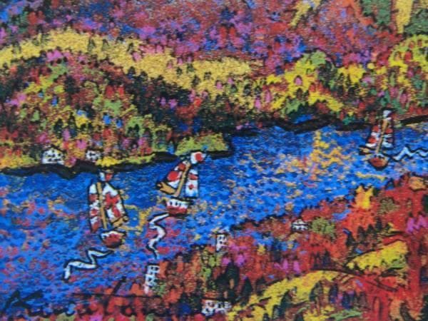 絹谷幸二、富嶽朝陽、希少画集・額装画、新品・日本製額縁付、状態良好