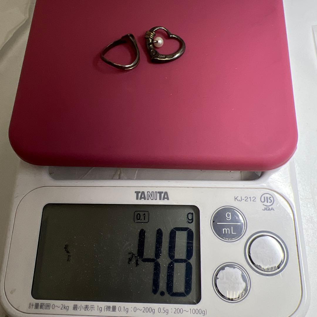 K10/silver コンビ　アクセサリー　２点　4.8g
