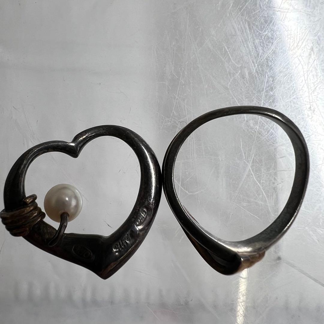 K10/silver コンビ　アクセサリー　２点　4.8g