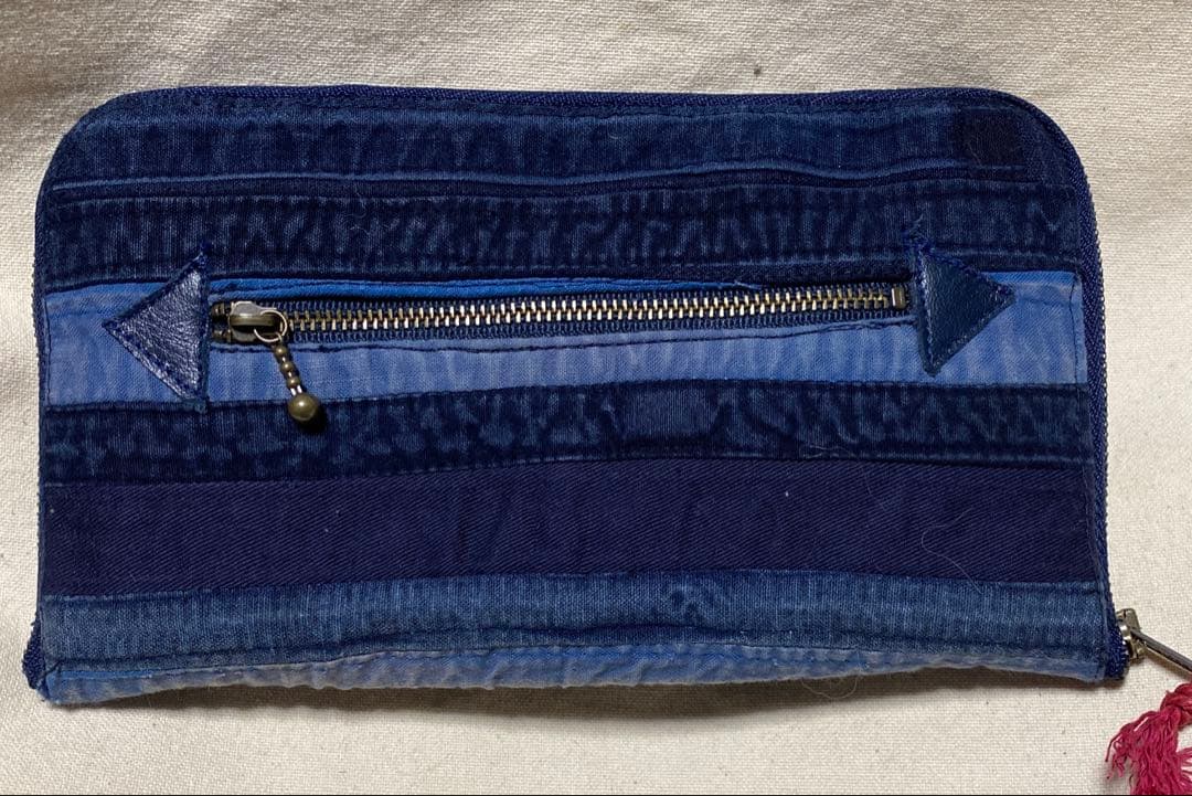 ■手作り【長財布】藍染　型染め　古布