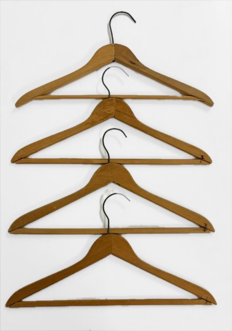 US vintageハンガーHiltonHotel 他グッドステンシル４本セット