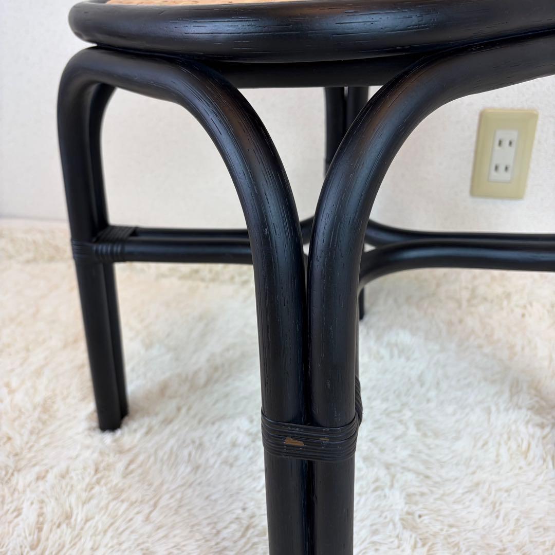 送料無料 TOU SR Stool black ラタン スツール 黒 藤 ①
