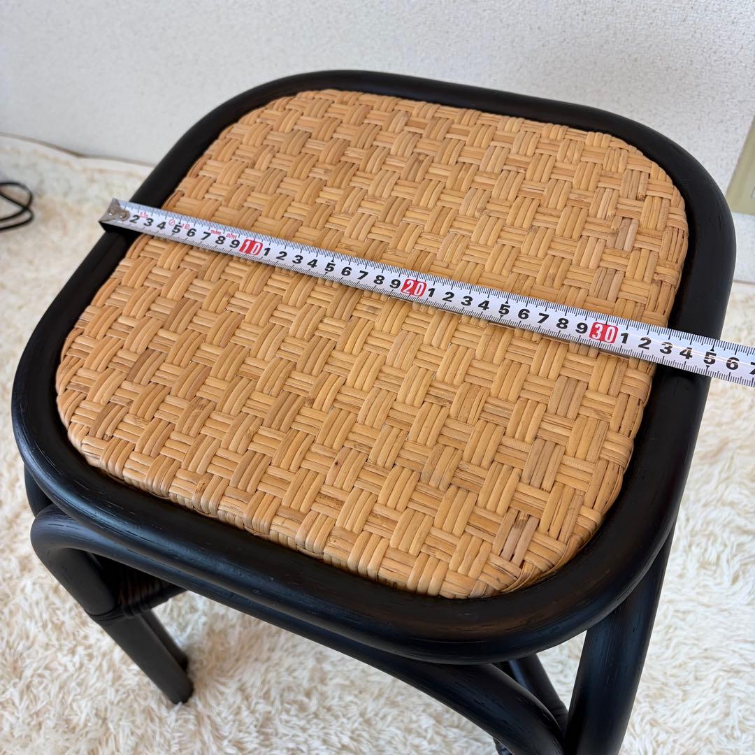 送料無料 TOU SR Stool black ラタン スツール 黒 藤 ①