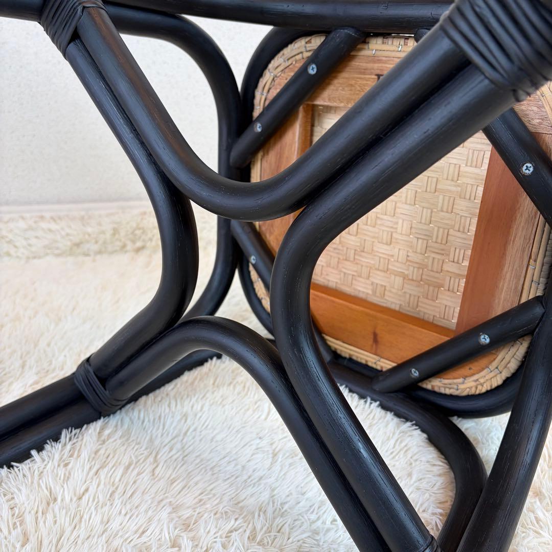 送料無料 TOU SR Stool black ラタン スツール 黒 藤 ①