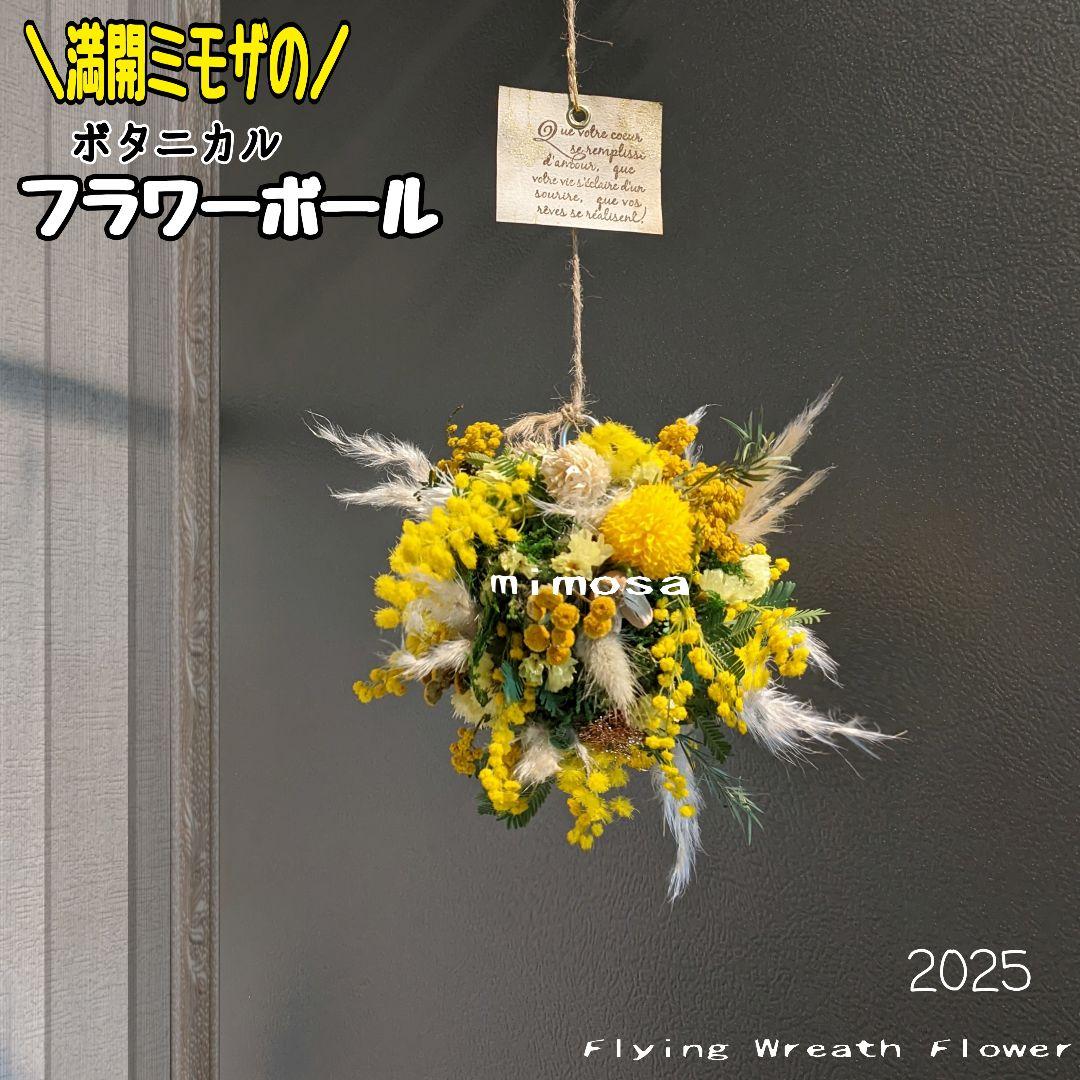 ＼満開ミモザの／ボタニカルフラワーボール✳︎・:*+.ballver.