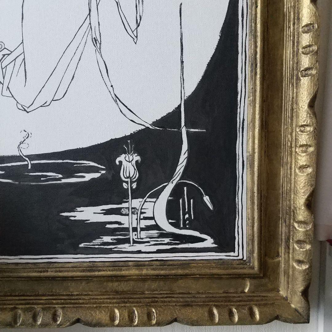 アクリル画 サロメ 挿絵 ビアズリー 8号 F8