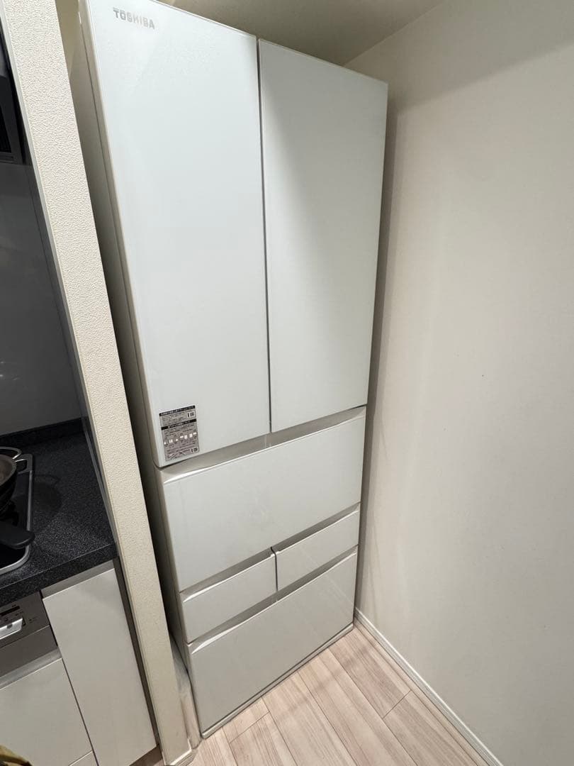 東芝 ノンフロン冷凍冷蔵庫24年製GR-W460FH(EW)」