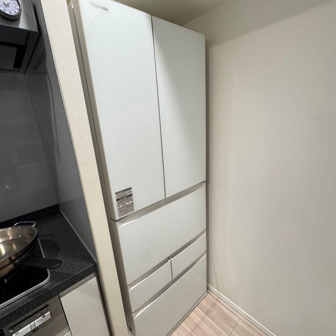 東芝 ノンフロン冷凍冷蔵庫24年製GR-W460FH(EW)」