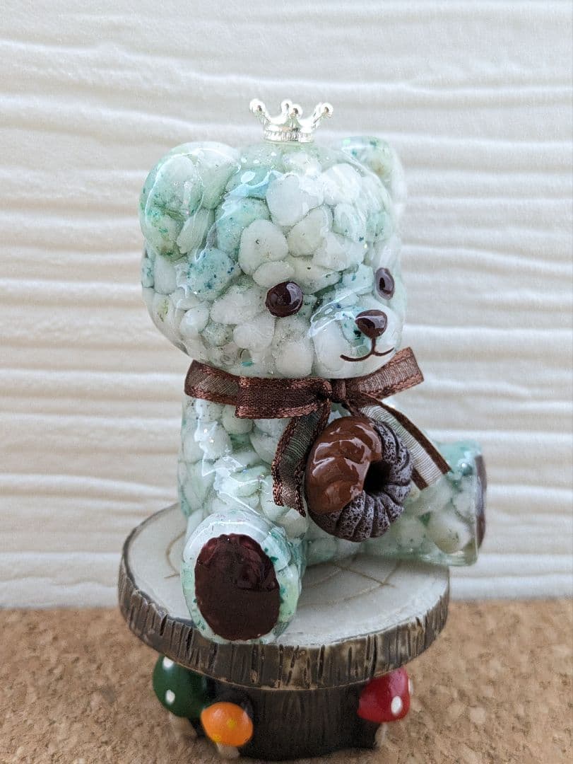 【つねりん】フェニックスストーンのくまちゃん形オルゴナイト☆他２点