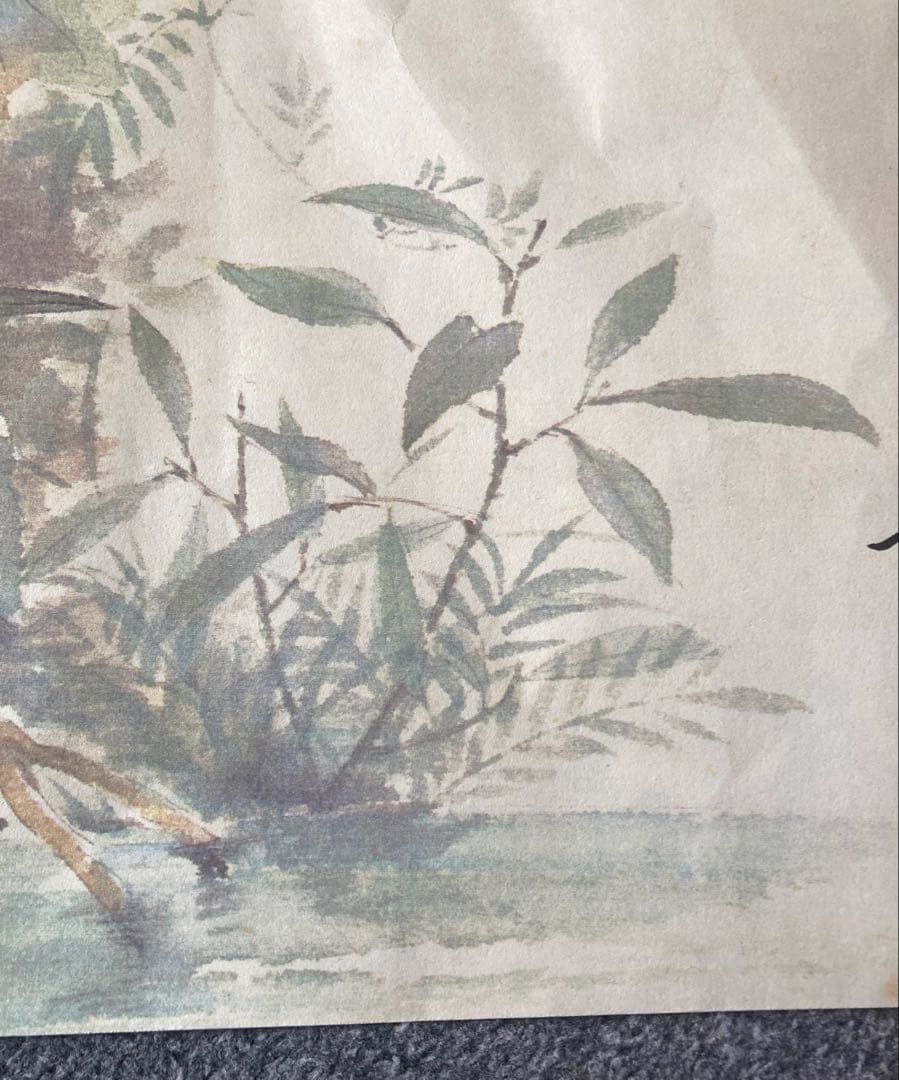 ジャンク品 二代目 清次郎 カワセミ 絵 落款あり