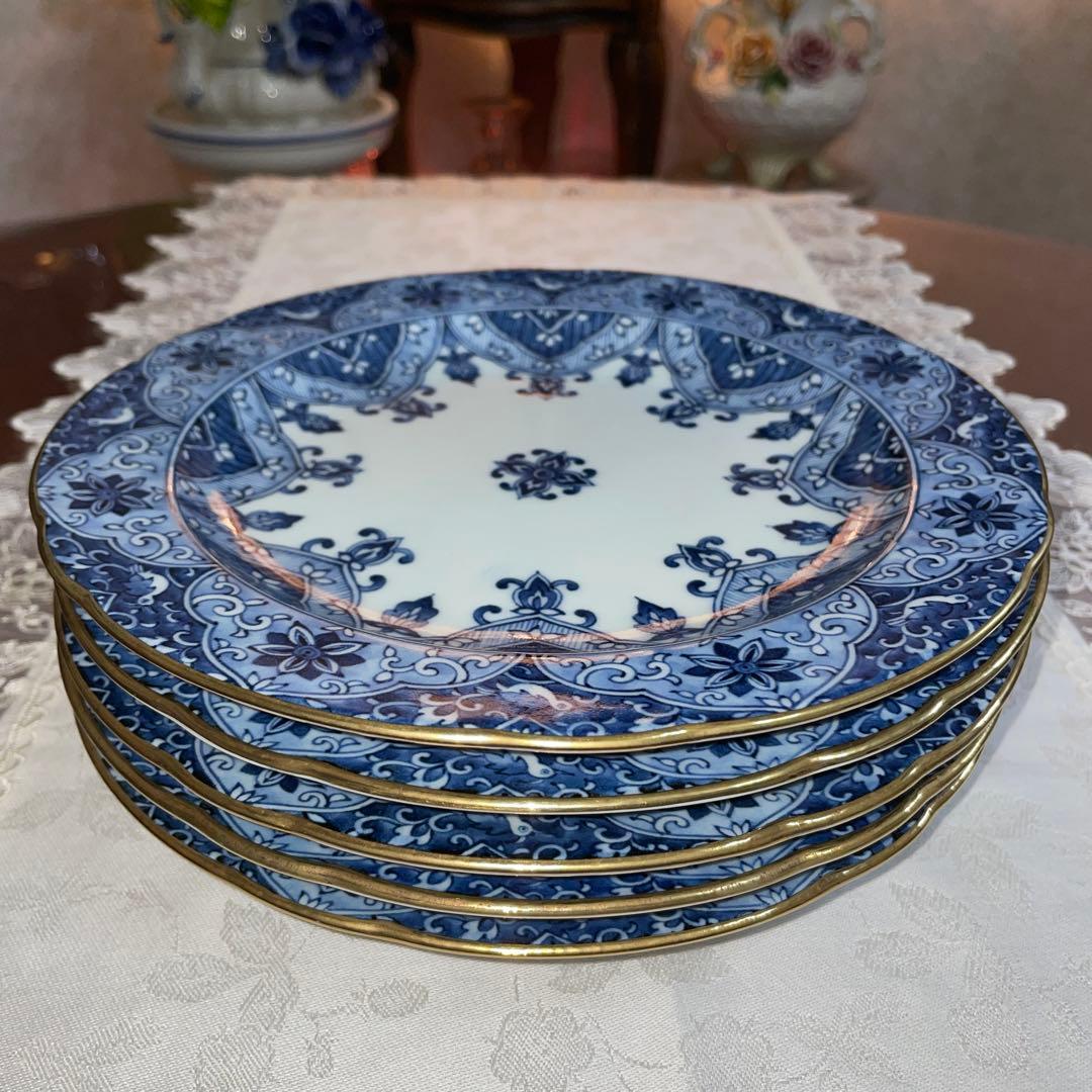 Equlectique kaikai　更紗　パスタ皿　大皿　5枚セット　未使用