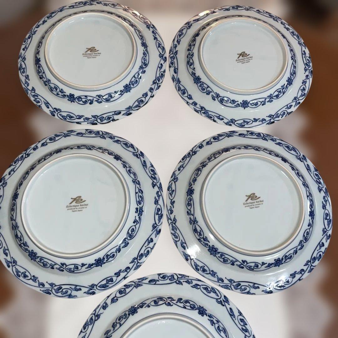 Equlectique kaikai　更紗　パスタ皿　大皿　5枚セット　未使用