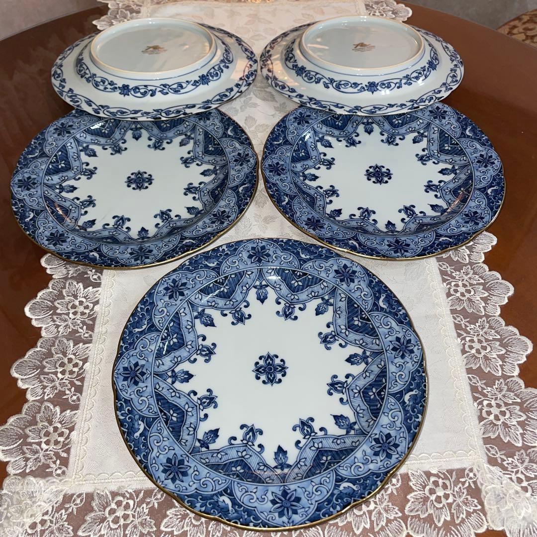 Equlectique kaikai　更紗　パスタ皿　大皿　5枚セット　未使用