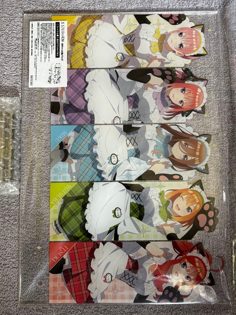 五等分の花嫁　猫耳一花二乃三玖四葉五月　ビッグアクスタ&アクリルパネル