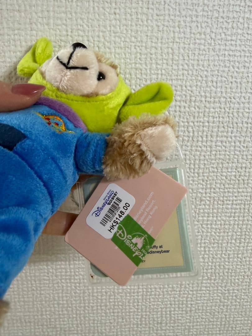 香港ディズニー限定ダッフィー リトルグリーンメンぬいぐるみ キーホルダー　新品