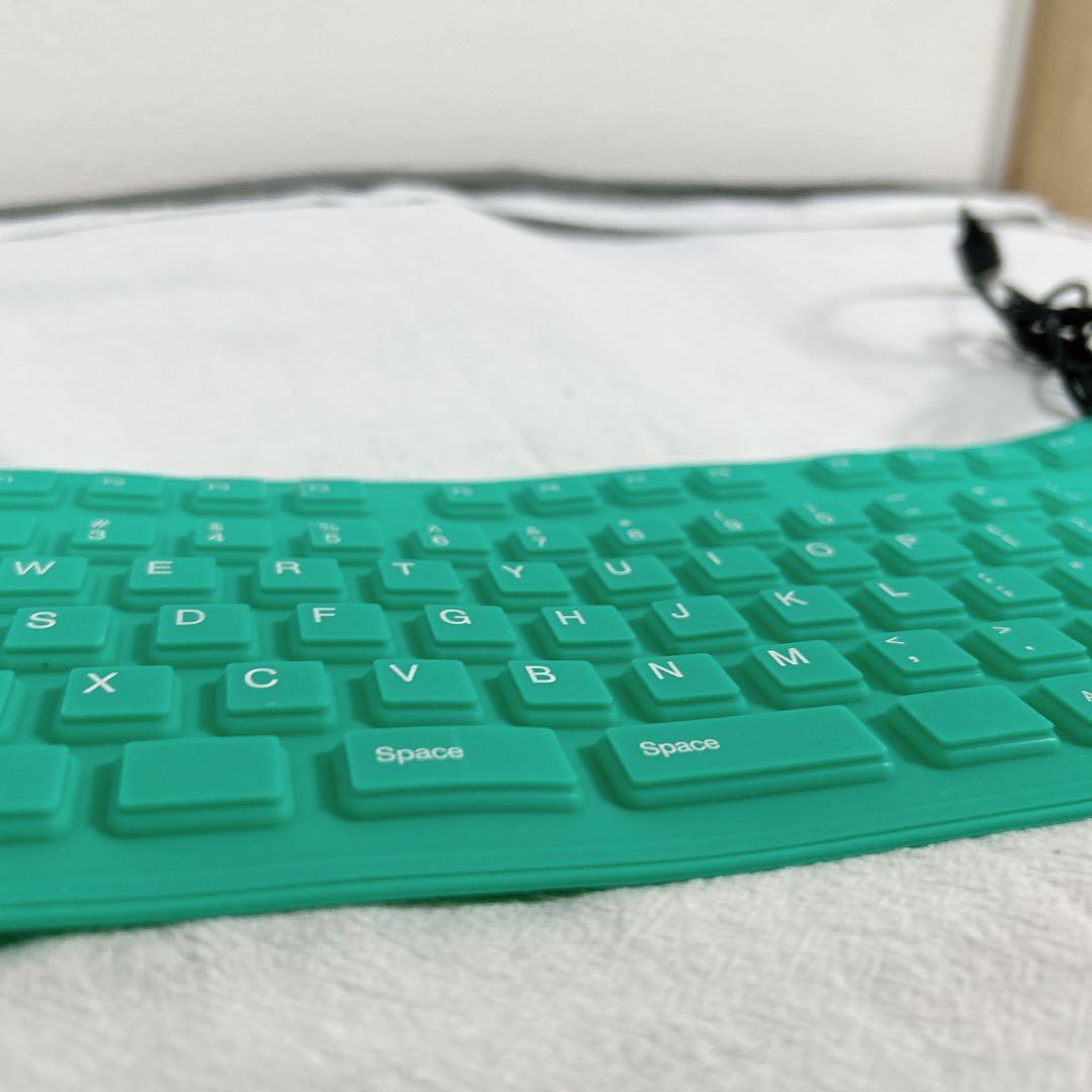 折りたたみ式 シリコンキーボード USB防水 有線キーボード 英語配列