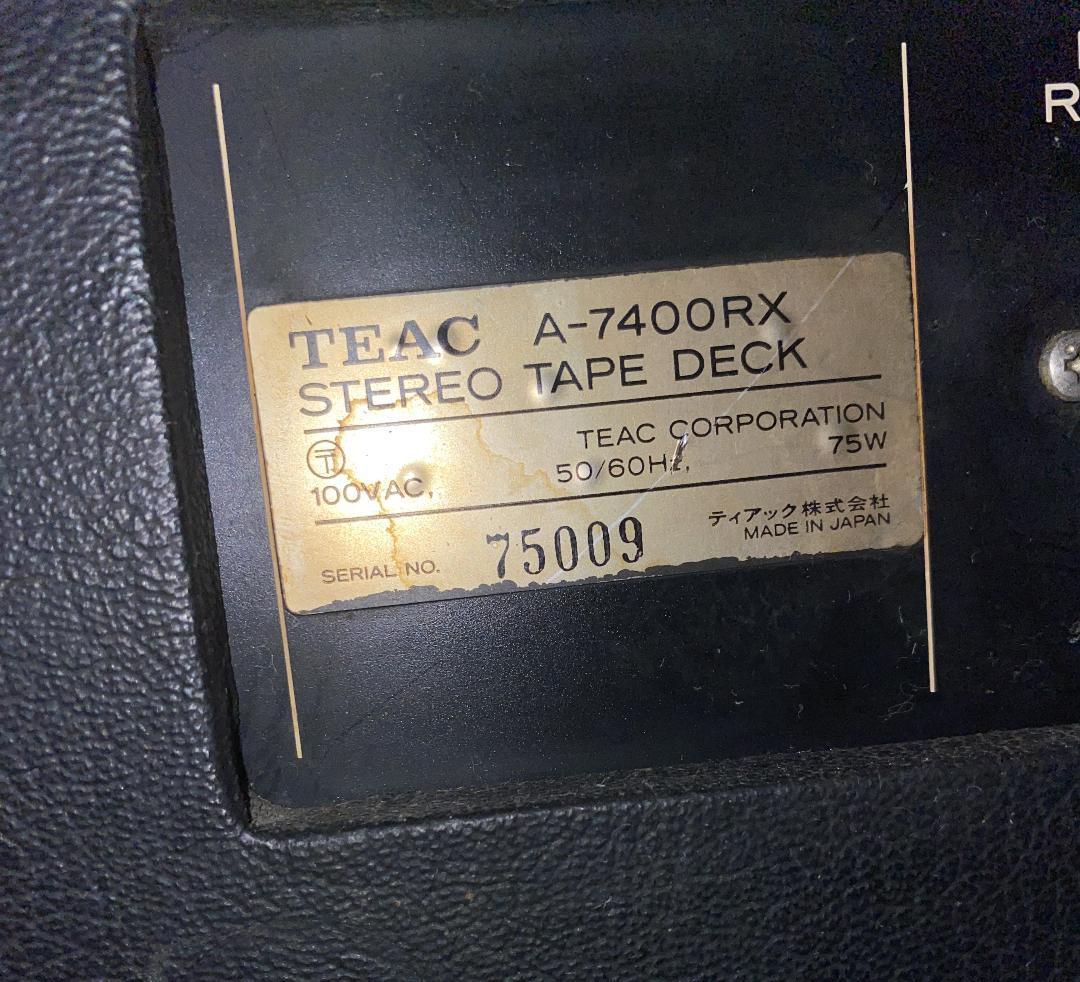TEAC A-7400RX 2トラ38機トランスポート部dbx搭載ジャンク！1