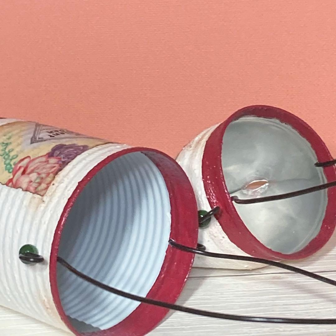 リメイク缶　ワイヤー付　2個　A-20   リメ缶バッグ　リメイク鉢