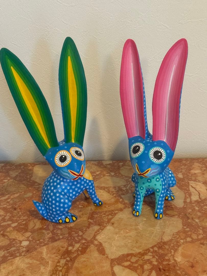 【工房署名　一点物】アレブリヘス　うさぎ／ウサギ／兎｜オアハカ 木彫り 民芸