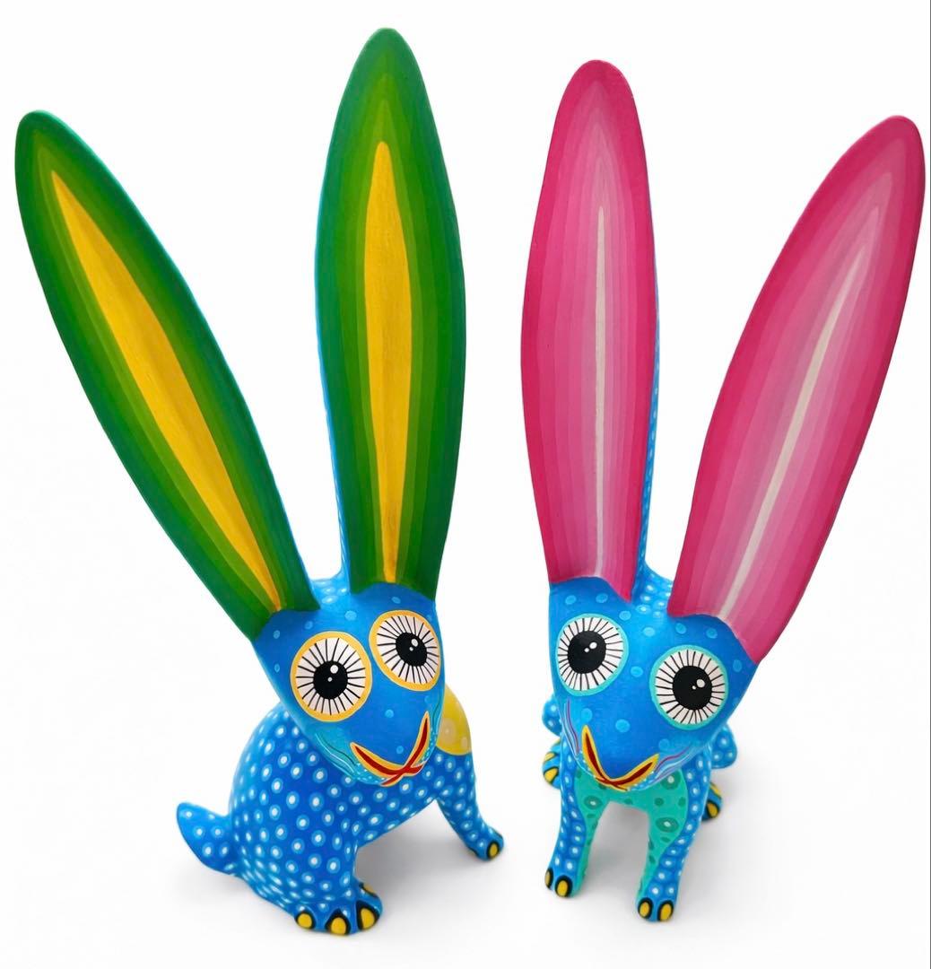 【工房署名　一点物】アレブリヘス　うさぎ／ウサギ／兎｜オアハカ 木彫り 民芸