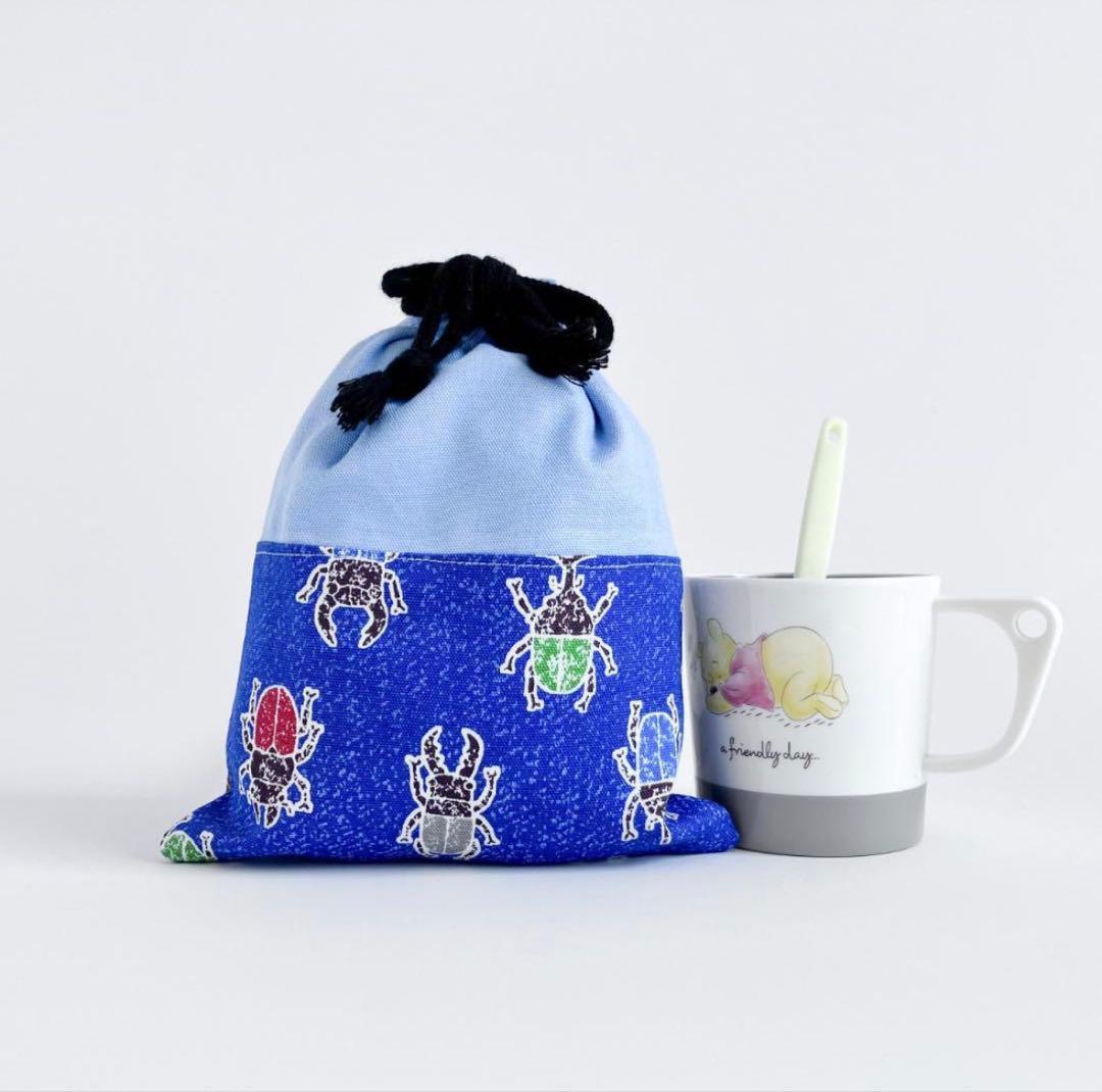 昆虫 入園入学7点セット 男の子 カブトムシ クワガタ レッスンバッグ 青