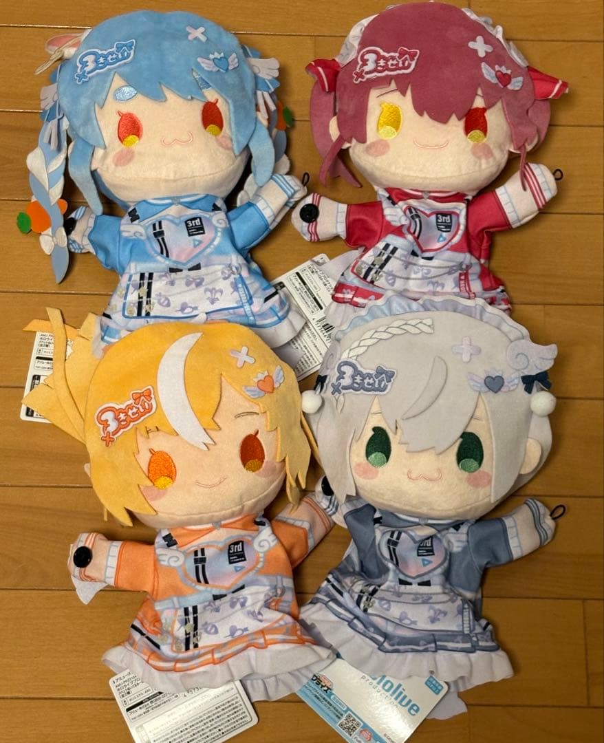 ホロライブ 3期生 ひっかけフィギュア パペットぬいぐるみ 8個セット