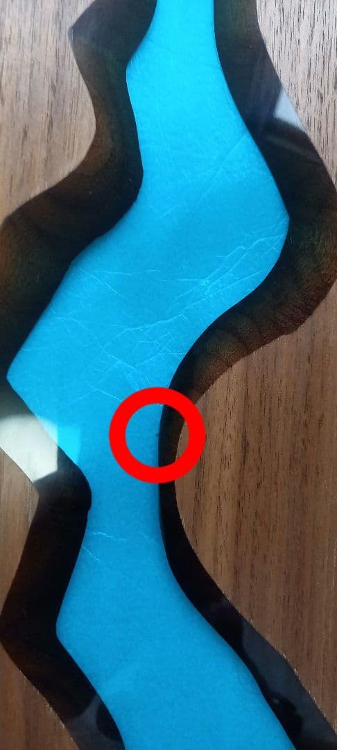 リバーテーブル　レジンテーブル　サイドテーブル　キャスター付き　コーヒーテーブル