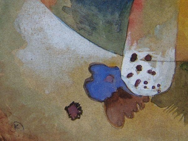 カンディンスキー、(冷たいかたちのある即興)のための習作、希少な画集より