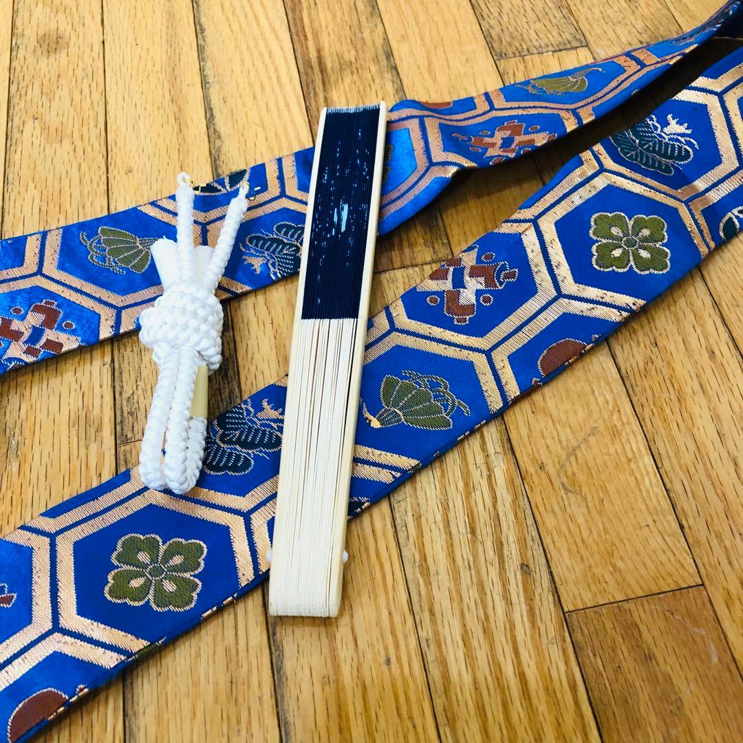 七五三５歳完全フルセット‼️豪華青系鷹金彩煌びやか⭐︎豪華金蘭刺繍袴銘品