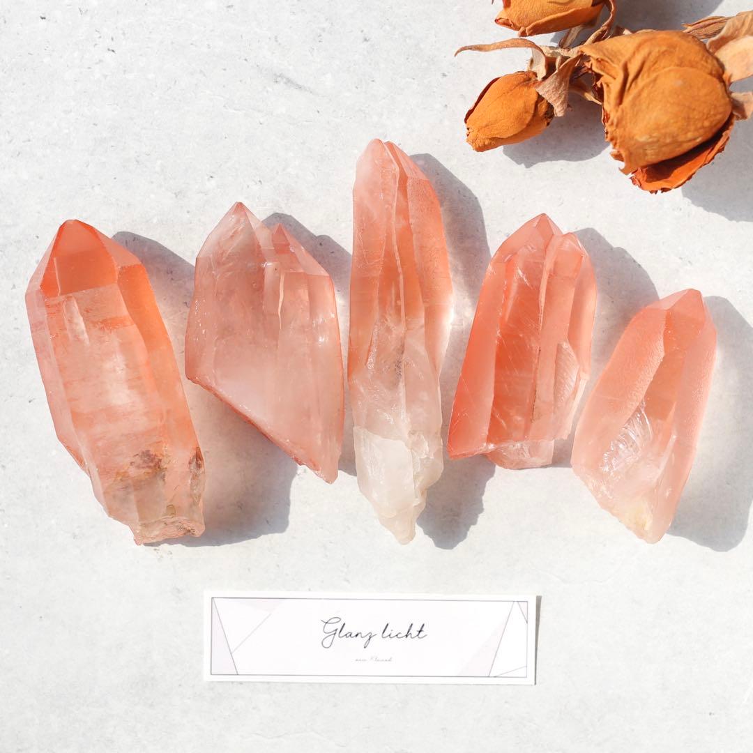 ソウルメイトツイン ディープピンクレムリアンシード 天然石 水晶 鉱物 クォーツ