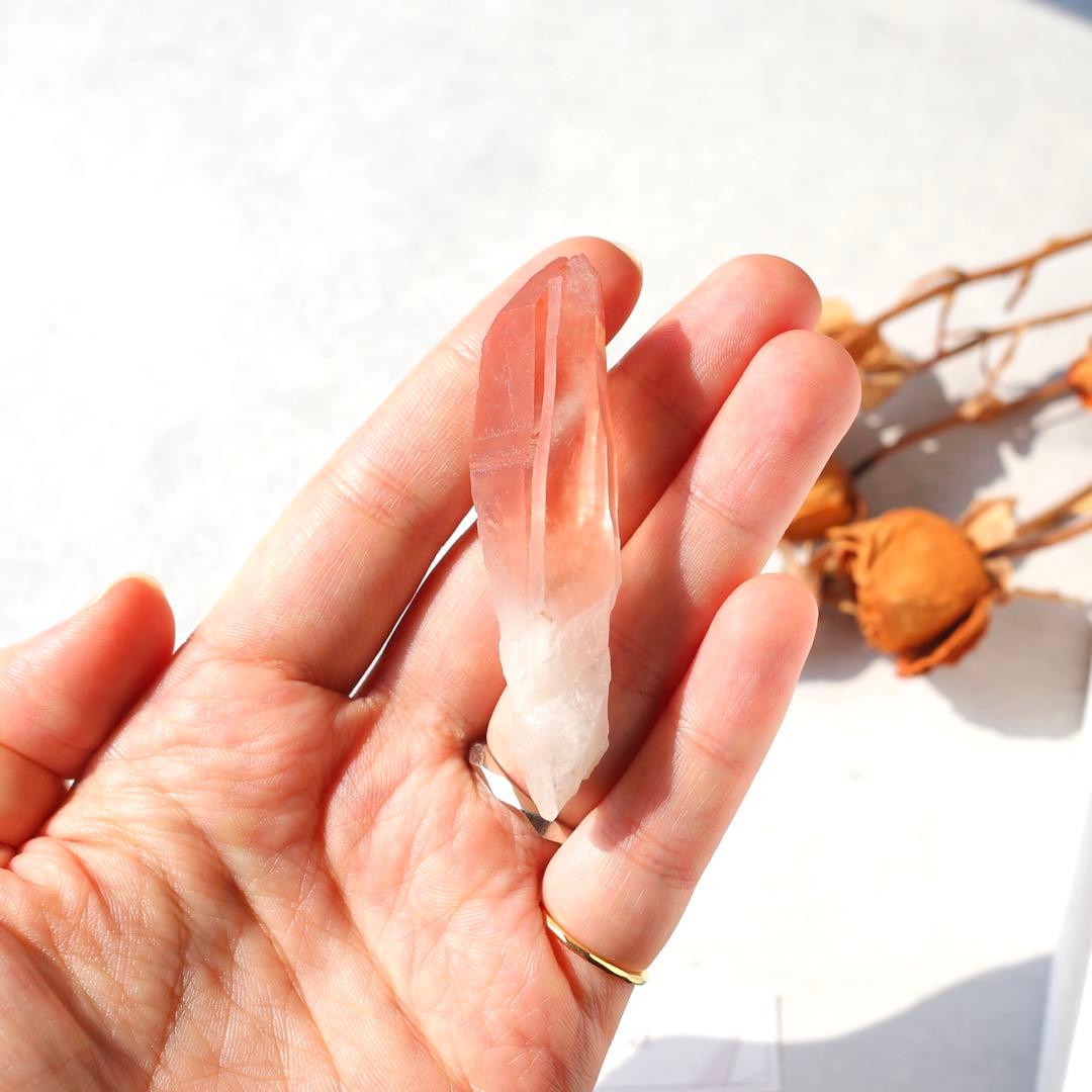 ソウルメイトツイン ディープピンクレムリアンシード 天然石 水晶 鉱物 クォーツ