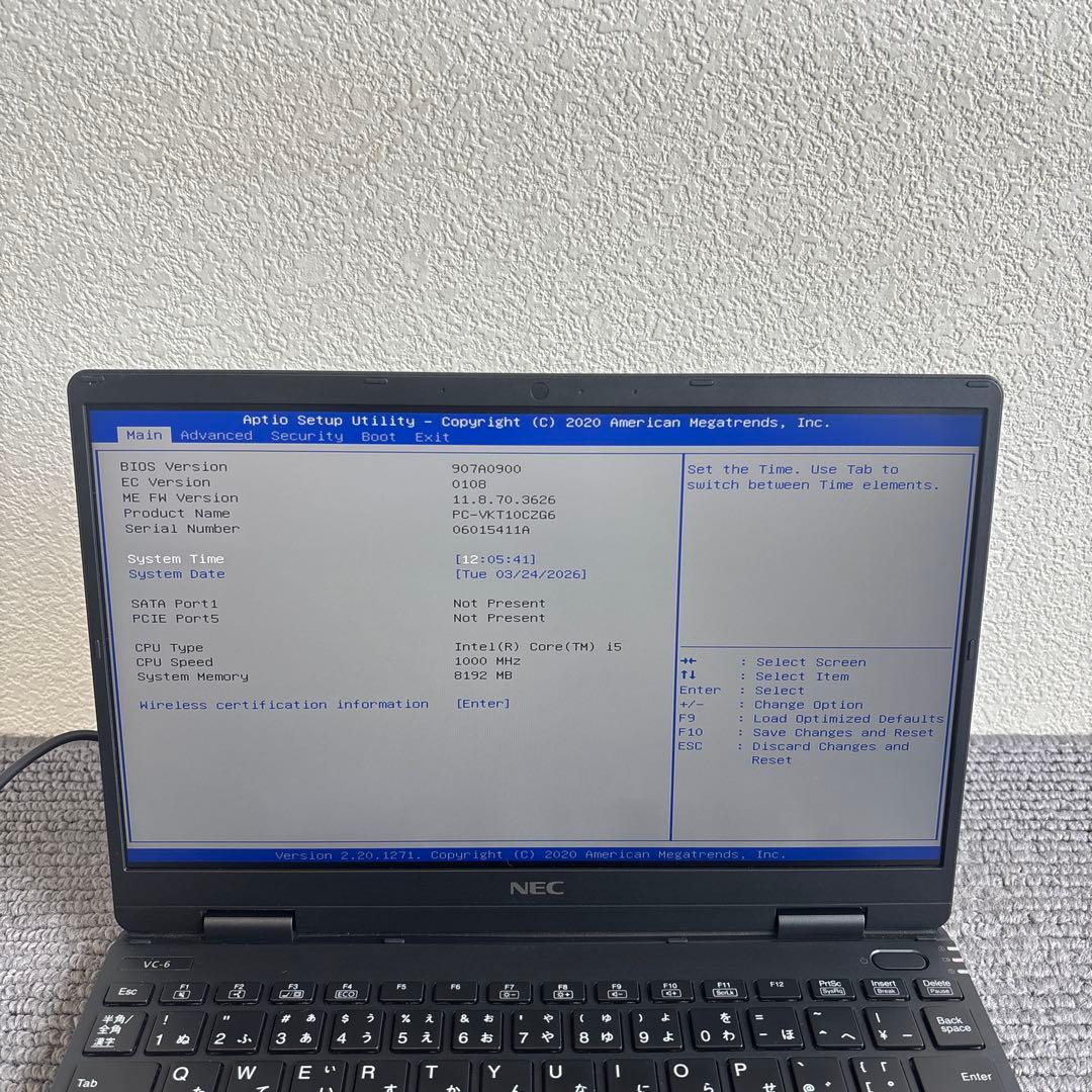 NEC versapro VC-6 i5第10世代　メモリ8GB #7197