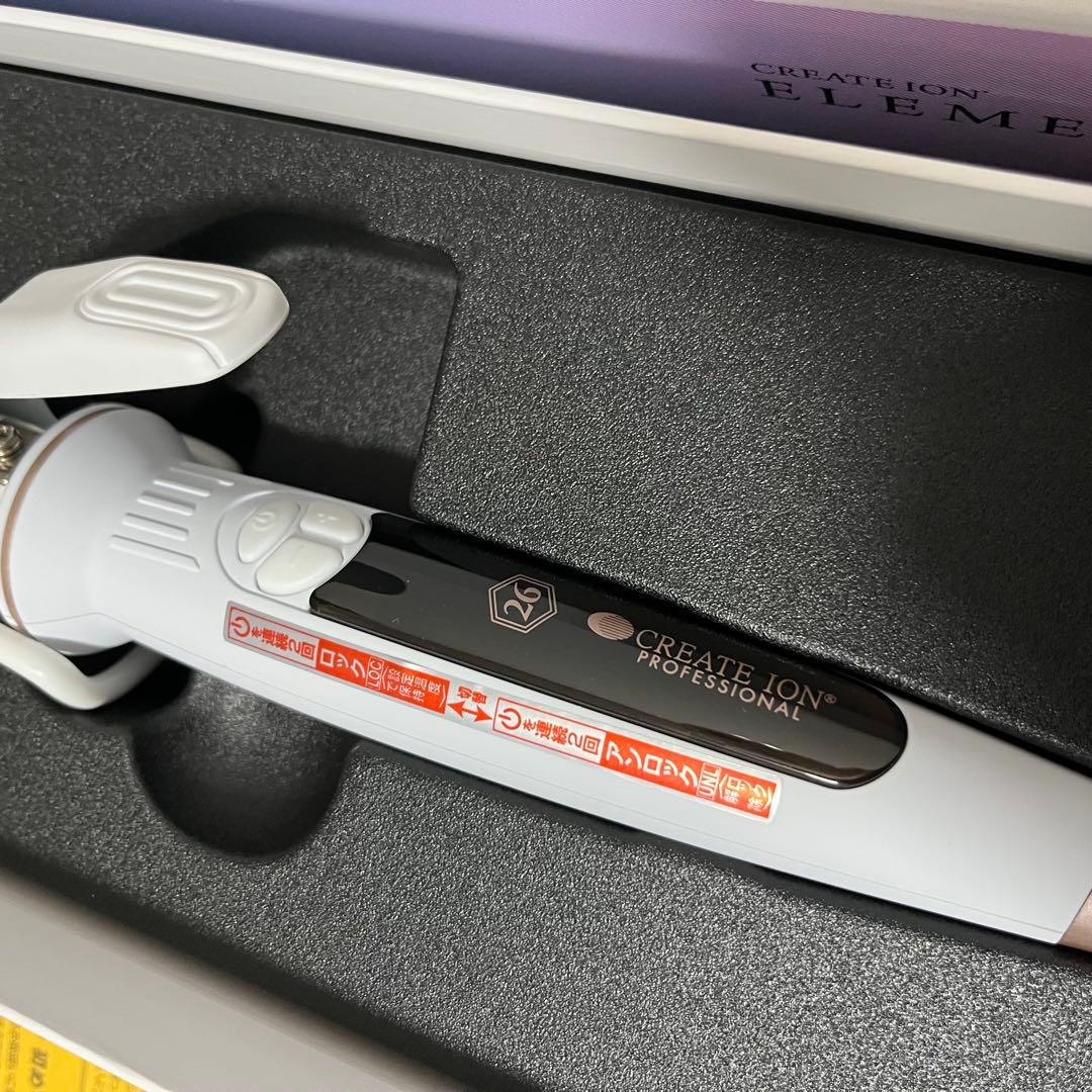 クレイツイオン ELEMEA CURL カールアイロン ホワイト 26mm 美品