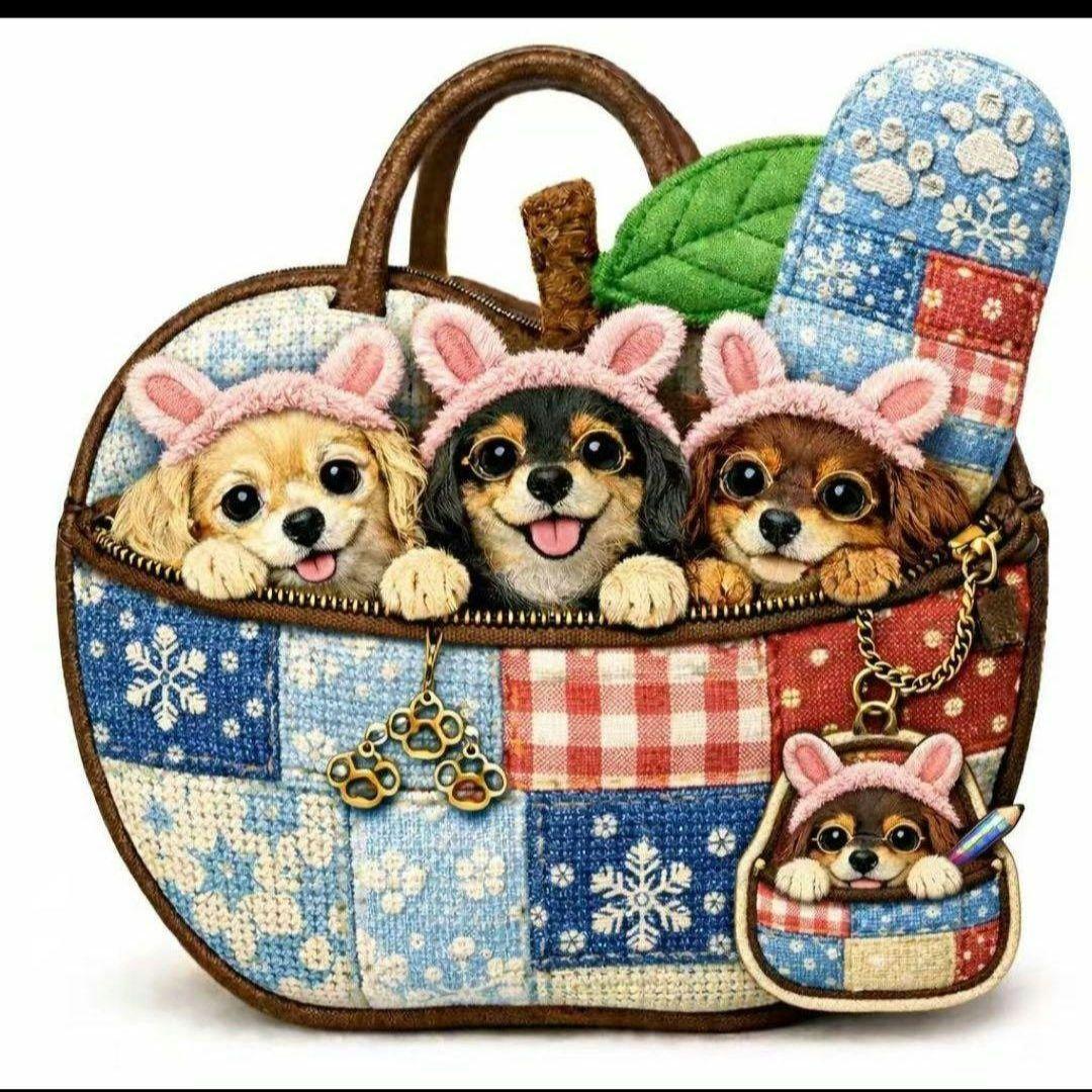 可愛いダックスパネル生地　ハンドメイド