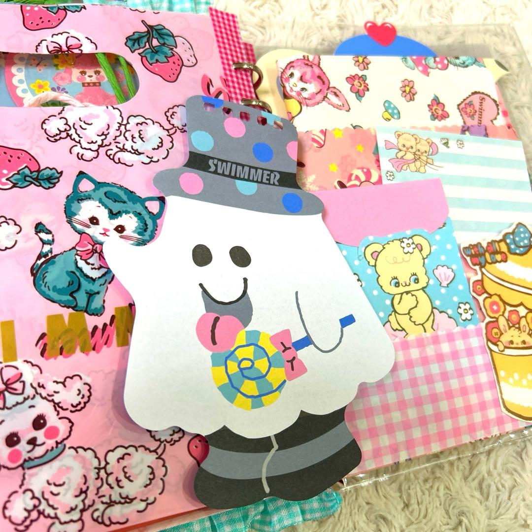 1091 おすそ分けファイル　A5クリアバインダー スイマー