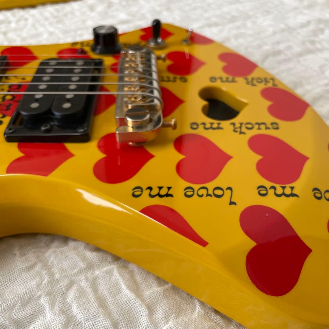 【希少】Burny YH-JR hideイエローハートjrミニギター