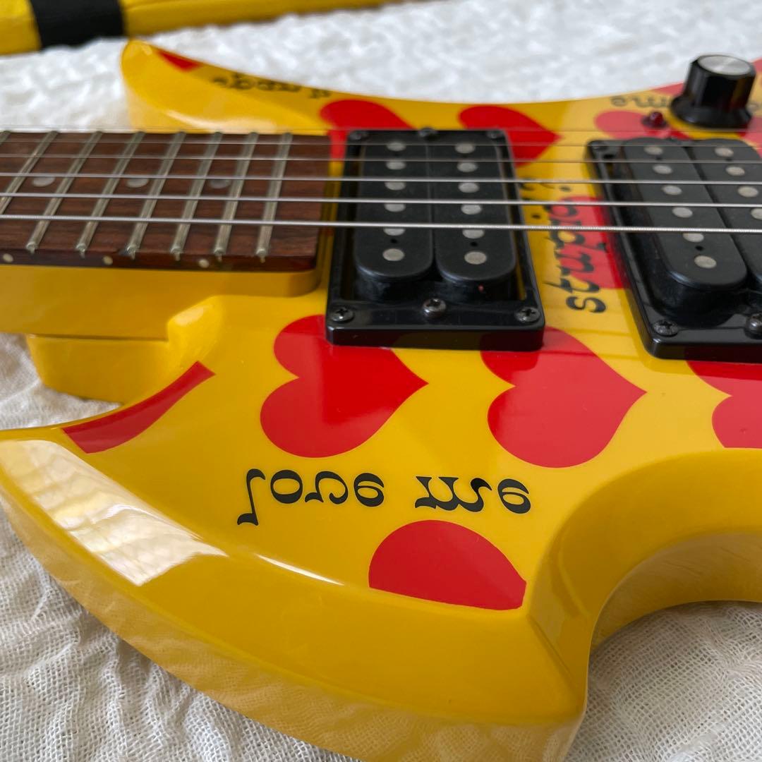 【希少】Burny YH-JR hideイエローハートjrミニギター