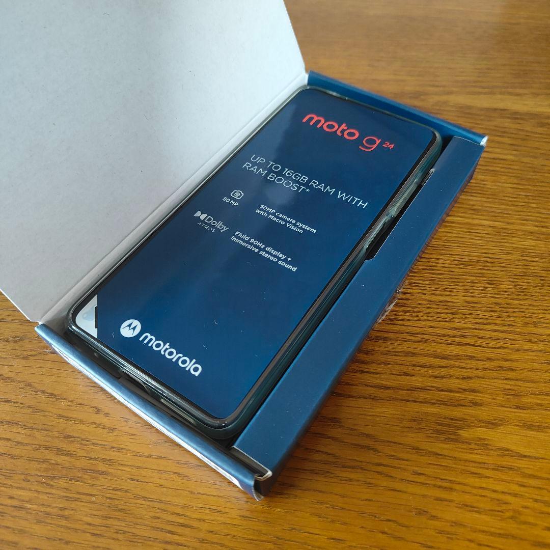 モトローラ SIMフリー moto g24 アイスグリーン 128GB